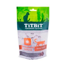 Лакомства для кошек TiTBiT хрустящие подушечки для выведения шерсти с Говядиной 60 г