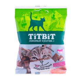 Лакомства для кошек TiTBiT хрустящие подушечки с паштетом из Говядины 30 г