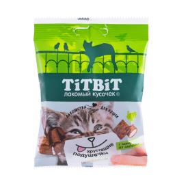 Лакомства для кошек TiTBiT хрустящие подушечки с паштетом из Индейки 30 г