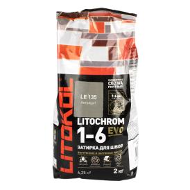Затирка LITOCHROM 1-6 EVO LE 135 антрацит 2 кг