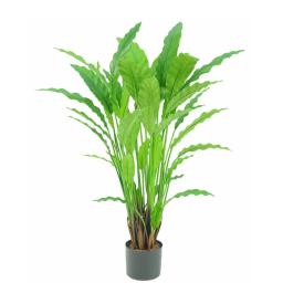 Растение искусственное Калатея в кашпо 40 веток H77 см зеленый