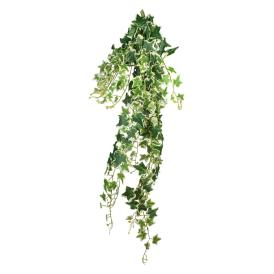 Растение искусственное Плющ пестрый с мелкими листьями 100 см белый-зеленый