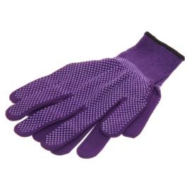 Перчатки нейлоновые с ПВХ покрытием Классика фиолетовые