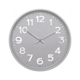 Часы настенные Тройка круг 30,5 см серебро серые 78772784