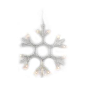 Фигура светодиодная Снежинка ULD-H1819-012 3ААА IP20 18х19 см подвесная 12 cветодиодов белый свет
