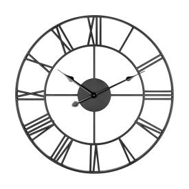Часы настенные Тройка круг 45 см лофт черные 62600000