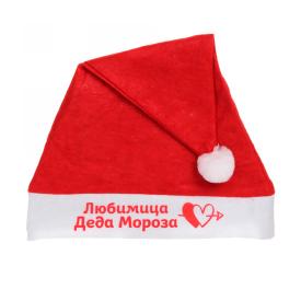 Колпак новогодний текстильный Любимица Деда Мороза 29х37 см