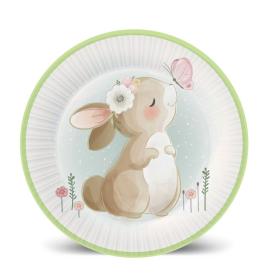 Набор тарелок бумажных Милые кролики 6 шт 180 мм