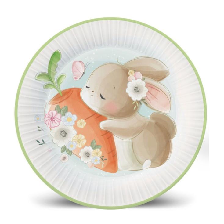 Набор тарелок бумажных Милые кролики 6 шт 230 мм