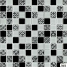 Мозаика Glassy СТ121/КЛД-2 30х30 см черно-белая 0,27 м2