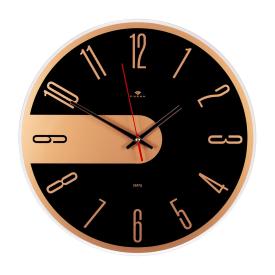Часы настенные Рубин Стиль черный d39 см открытая стрелка прозрачные 4041-004