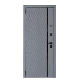 Дверь металл ДК 80 Софт графит Белый снег 860х2050 мм L