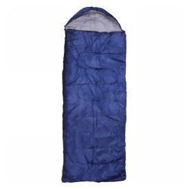 Спальный мешок Одеяло с капюшоном 200х70см 950гр тёмно-синий +5С
