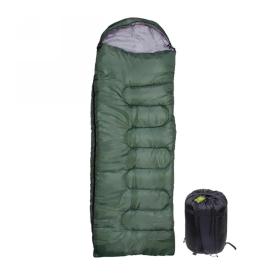 Спальный мешок  Одеяло с капюшоном 210х75см 2400гр зеленый -5С