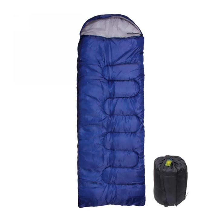 Спальный мешок Одеяло с капюшоном 210х75см 2400 гр тёмно-синий -5С
