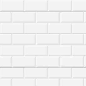 Панель стеновая Белая плитка 3000x600 мм