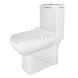 Унитаз-моноблок Azario Zeno AZ-1169 2-ур универсальный выпуск сиденье Slim дюропласт микролифт