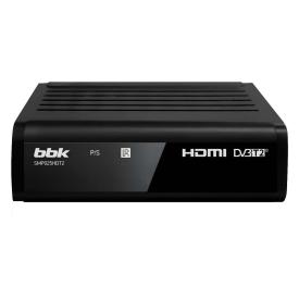 Ресивер DVB-T2 bbk SMP025HDT2 черный