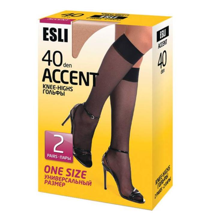 Гольфы Esli Accent 40 120/20 2 пары 23-25 melone