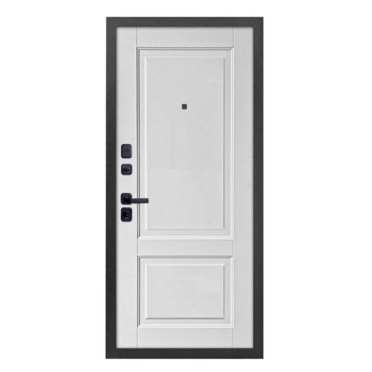 Дверь металл ДК Брест С серебро белый матовый 960х2050 мм L