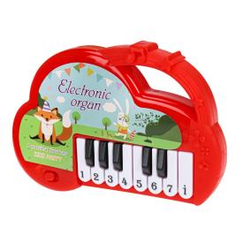 Пианино детское Маленький музыкант красное 25х2,5х18 см в пакете арт. 2078710