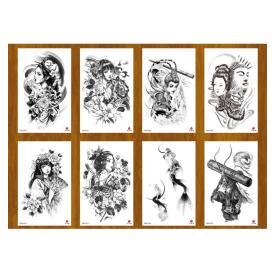 Татуировка-наклейка Японская мифология 12х19 см арт. ТА-1757