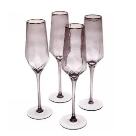 Набор бокалов для шампанского Ice Crystal графит 4 шт 180 мл 359-0684