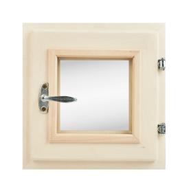 Окно деревянное стеклопакет с фурнитурой 300x300 мм