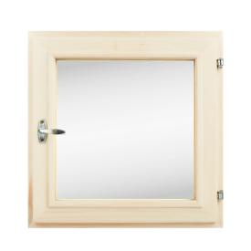 Окно деревянное стеклопакет с фурнитурой 500x500 мм