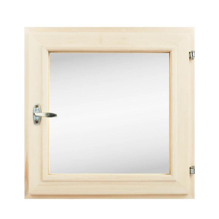 Окно деревянное стеклопакет с фурнитурой 500x500 мм
