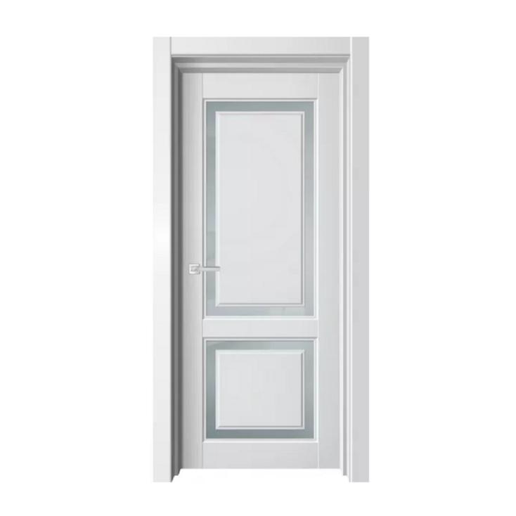 Дверное полотно ДО-Sky белый бархат стекло сатин 2000х800х38 мм