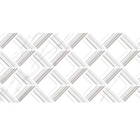 Декор Axima Флорида D  геометрия серия Люкс 25х50 см белый серый 1 м2