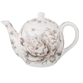 Чайник заварочный Lefard Белый цветок 1000 мл серый