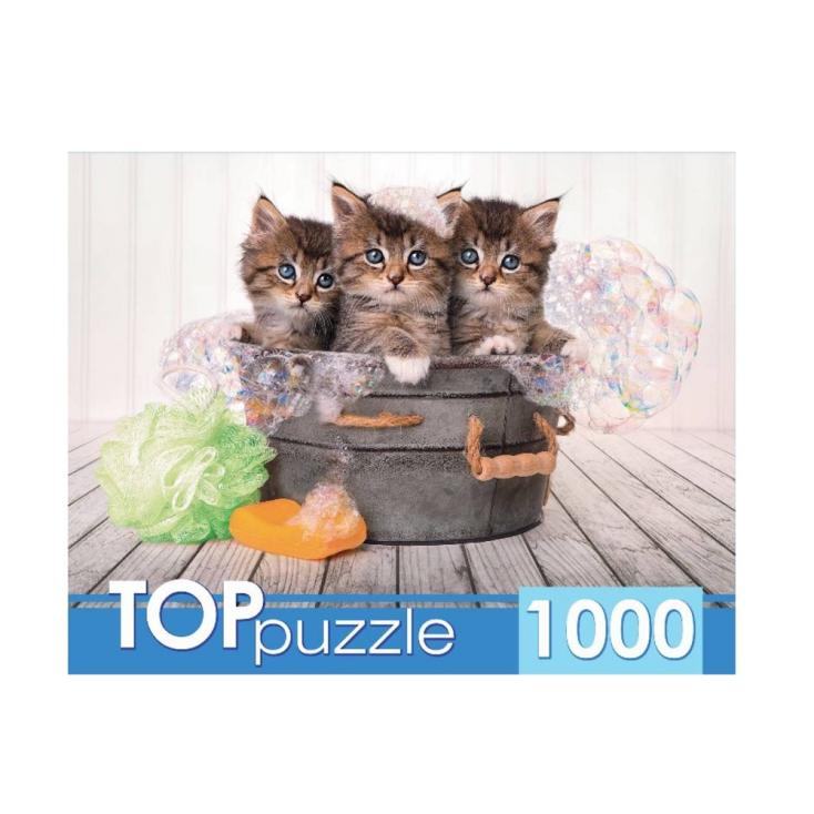 Пазлы 1000 элементов Три голубоглазых котенка