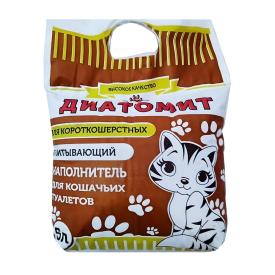 Наполнитель для кошачьего туалета для короткошерстных кошек Диатомит Cats 5 л