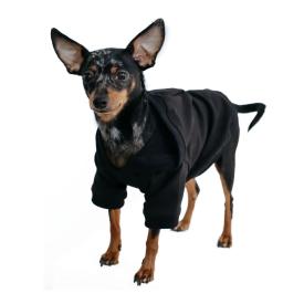 Кофта-толстовка на флисе для собак мелких пород Bro Style черная р XL
