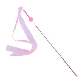 Игрушка-дразнилка на палочке ЦапЦап ленточка розовая 42 см