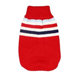 Кофта-свитер для мелких пород собак и кошек Bro Style полосочки красный р M