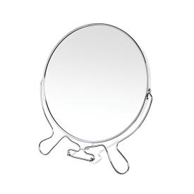 Зеркало настольное в металлической оправе Модерн круг одностороннее d17 см