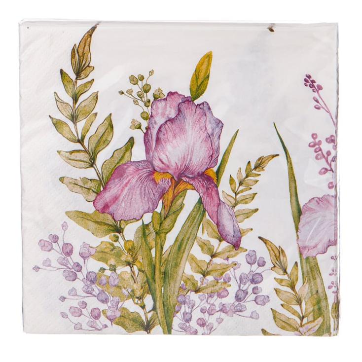 Салфетки бумажные Lefard Irises 33х33 см 3 слоя 20 шт