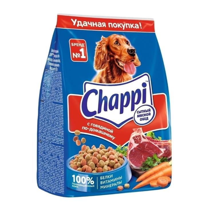 Корм для собак сухой Chappi С говядиной по-домашнему 600 г