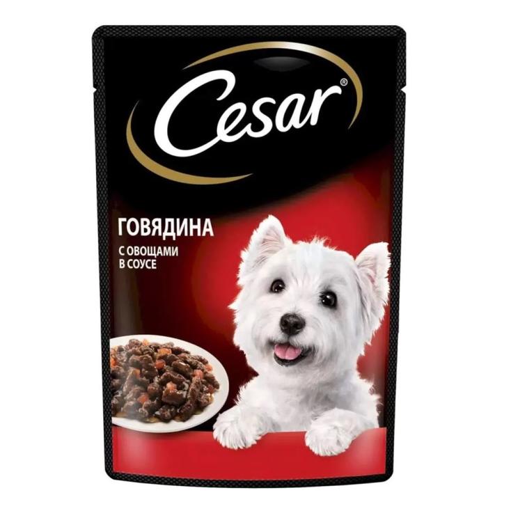 Корм для собак влажный Cesar Говядина с овощами 85 г