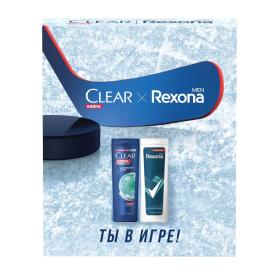 Подарочный набор мужской Clear+Rexona Спорт 200+180 мл