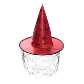 Шляпа карнавальная Ведьма с пауками микс