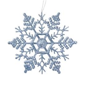 Украшение новогоднее Снежинка-Паутинка в голубом 0,2х16,5х16,5 см 89093