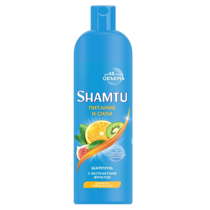 Шампунь для волос Shamtu Питание и сила с экстрактами фруктов 500 мл