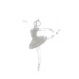 Украшение новогоднее Балерина прозрачная L12 W6,5 H13,5 см