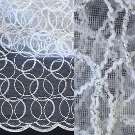 Ткань для штор Сетка вышивка Valencia BR 12993-4235/290 SetB
