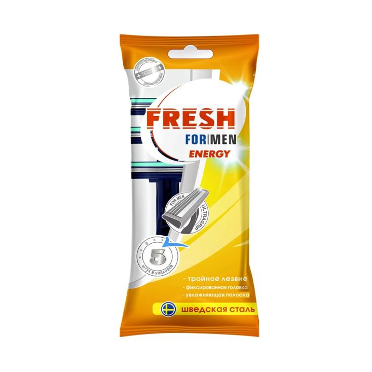 Станок для бритья Fresh for men Energy тройное лезвие 5 шт