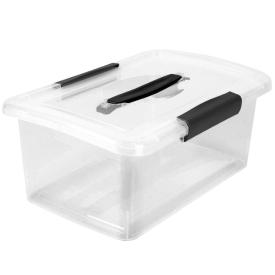 Ящик для хранения Keeplex Vision 37х27,4х14,8 см 9 л с защелками и ручкой прозрачный кристалл